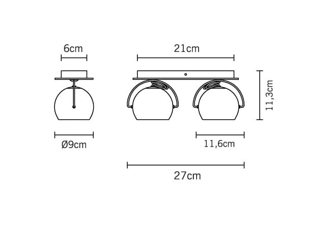 Регулируемая потолочная лампа Fabbian Beluga Steel ARCH-00085825 - Вид №3