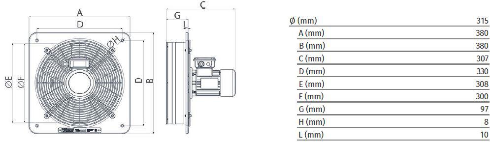 Vortice Осевой вентилятор для потенциально взрывоопасных сред E-atex 40310 - Вид №4