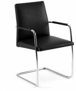 Spiegels Штабелируемое кожаное кресло на консолях с подлокотниками .pilot s Ps 1202