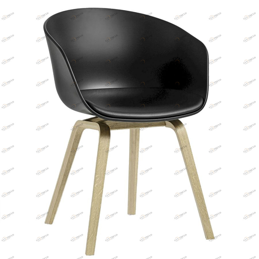 Стул AAC22 с подушкой, черный со светлыми ножками Hay 222042220