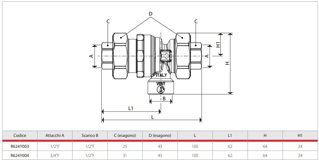 Giacomini Предохранитель обратного слива для водопроводных систем sun-id-1447252 - Вид №1