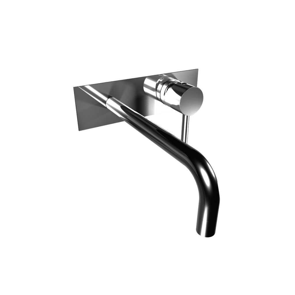 68539 / 22PR Встраиваемый смеситель для раковины с изливом 220 мм и тарелкой. Bongio On 68539/22PR