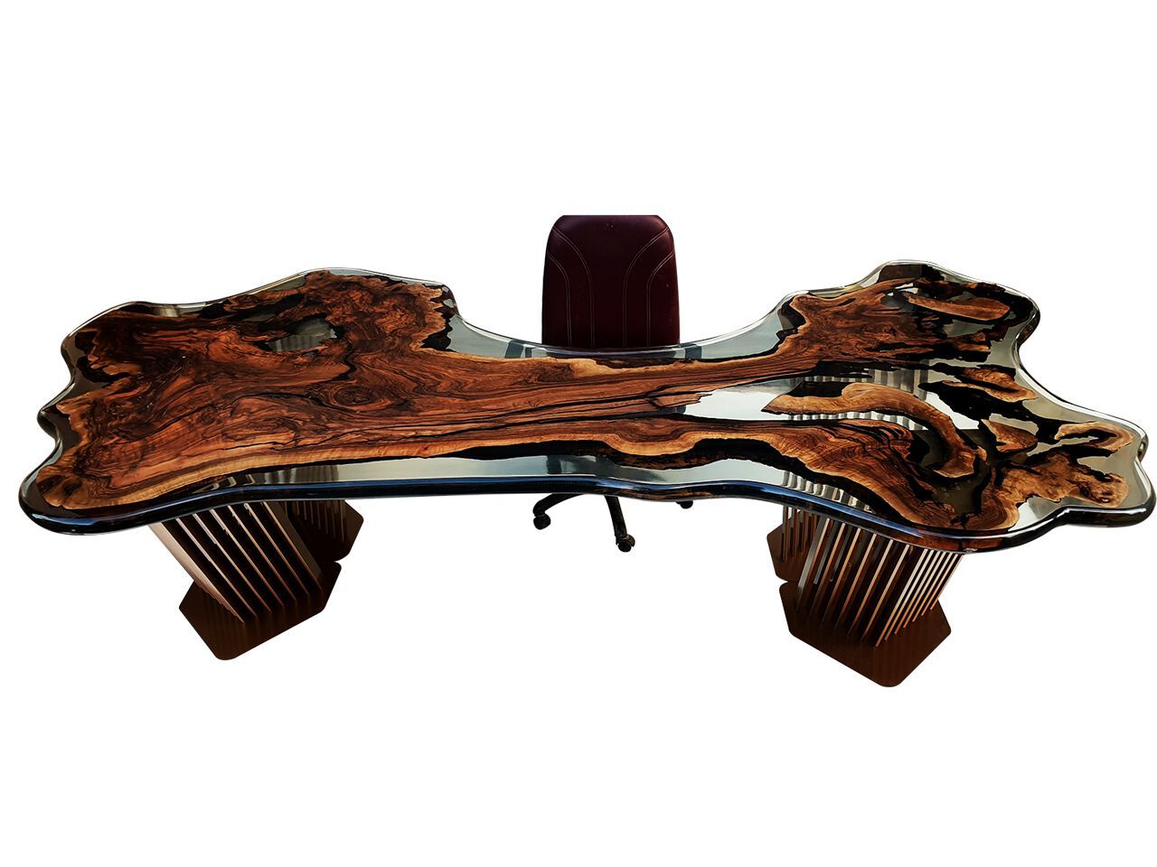 Стол из орехового дерева и смолы Legnor LEG2408743 / LEG2408744 ARCH-00131175 - Вид №7