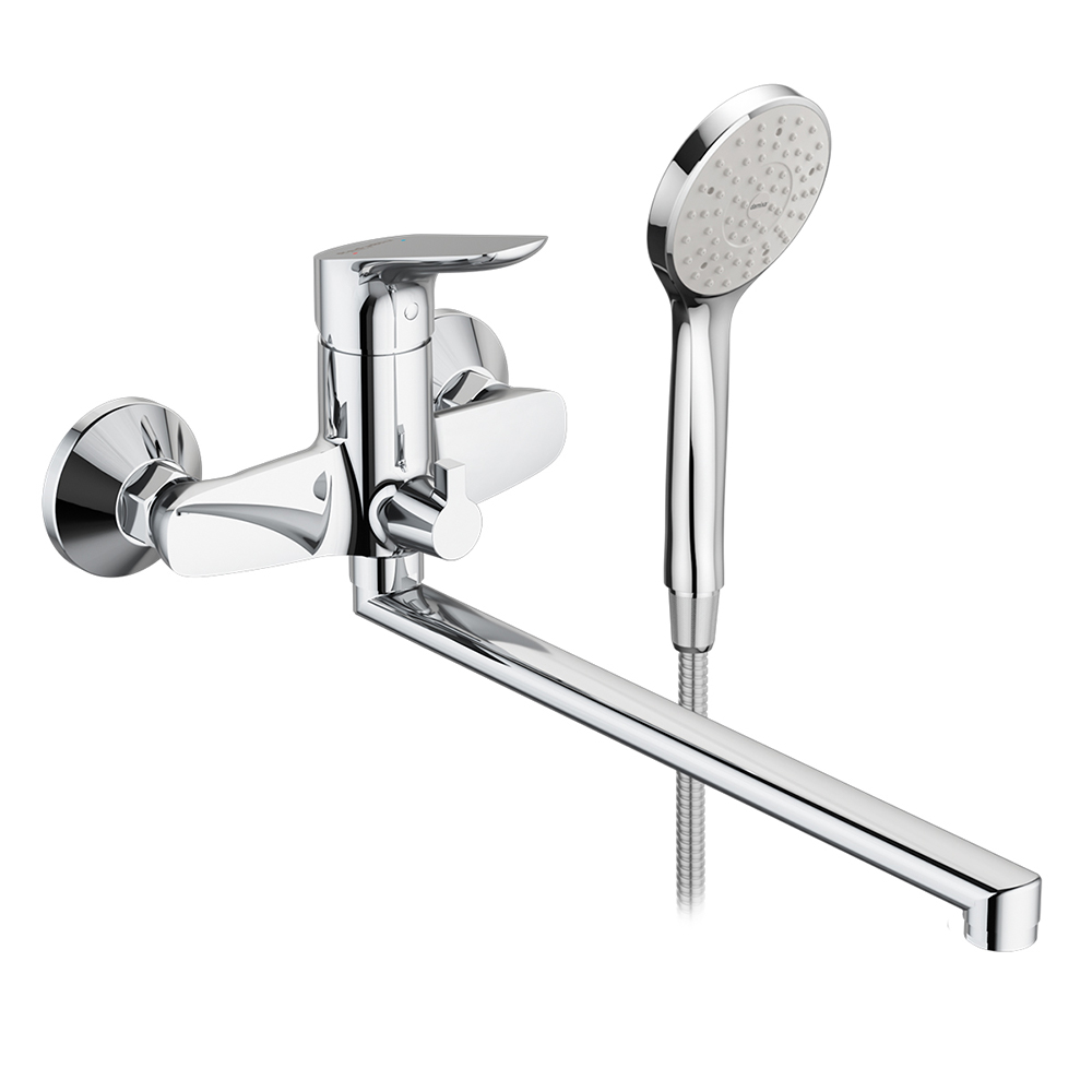 779500000 смеситель для ванны/душа с универсальным изливом 350 мм ручным душем шт Damixa Origin Bit  - Вид №2