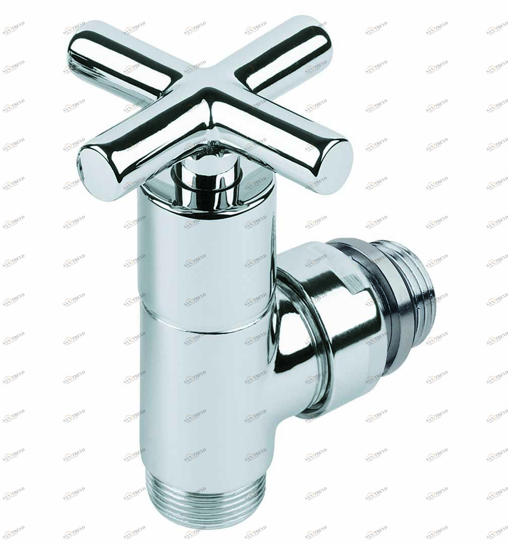 Carlo Poletti V43100E Клапан термостатический, одно/двухтрубный с by-pass и держателем, центральное подсоединение. Версия прямая с подключением медной или пластиковой трубы. Межосевое расстояние 50 мм 