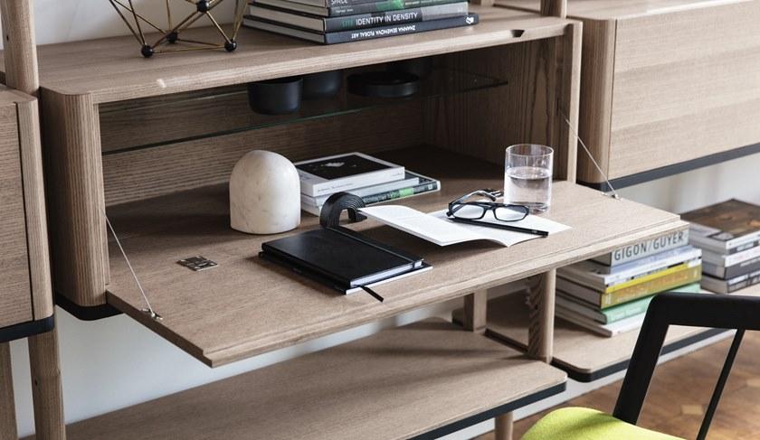 Porada Модульный книжный шкаф ясеня с ящиками Nineteen sun-id-1387246 - Вид №2