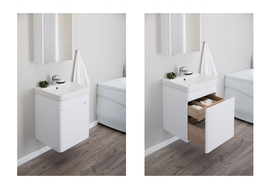 Тумба с раковиной Aquanet София 50 белый 0020174500182310 - Вид №6