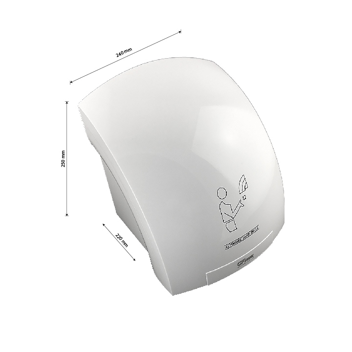 GFmark - Сушилка для рук, цвет белый 1800W, КЛАССИКА, код: 6903  - Вид №4