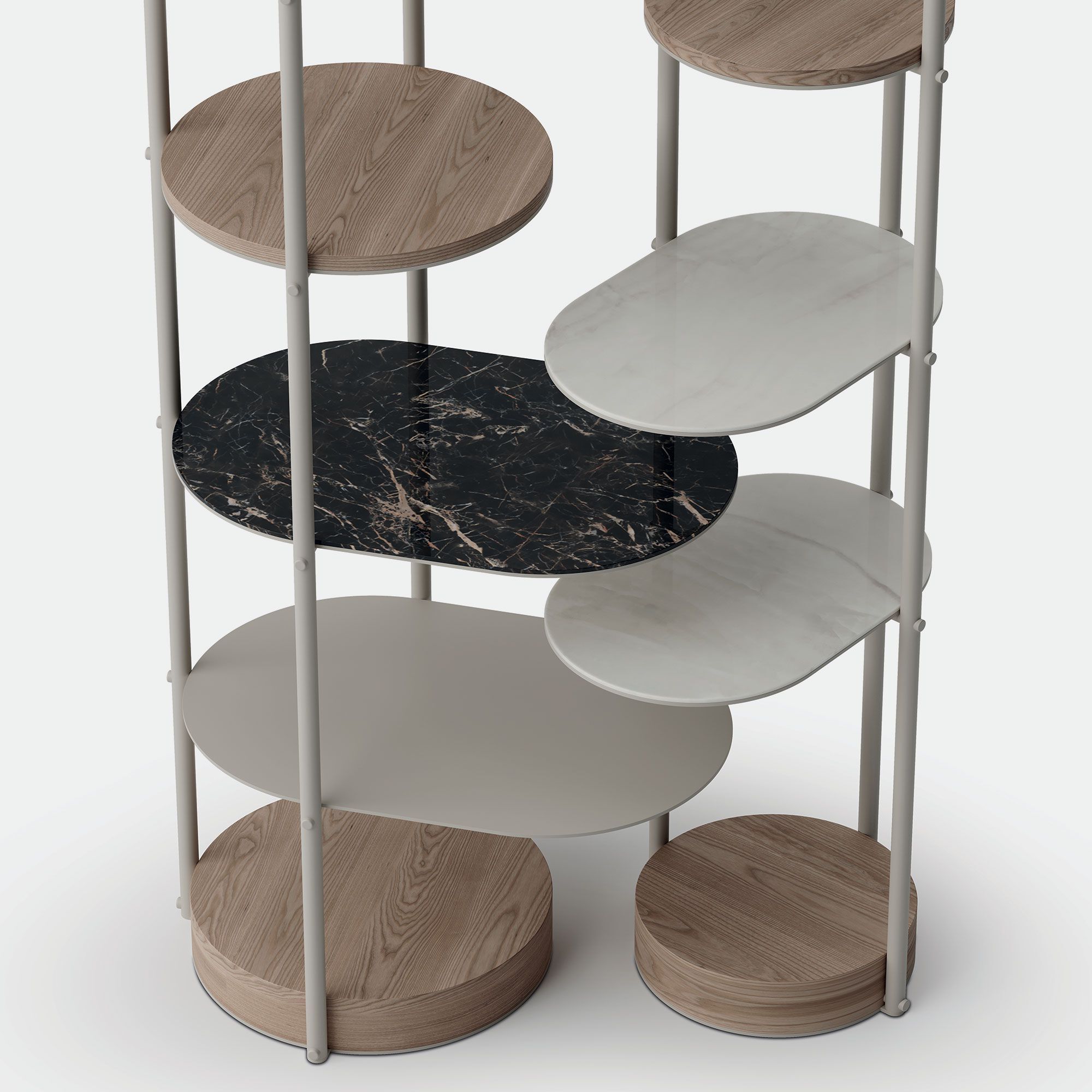 Отдельно стоящий книжный шкаф из металла и дерева Vittoria Frigerio DOGE ARCH-00082074 - Вид №1