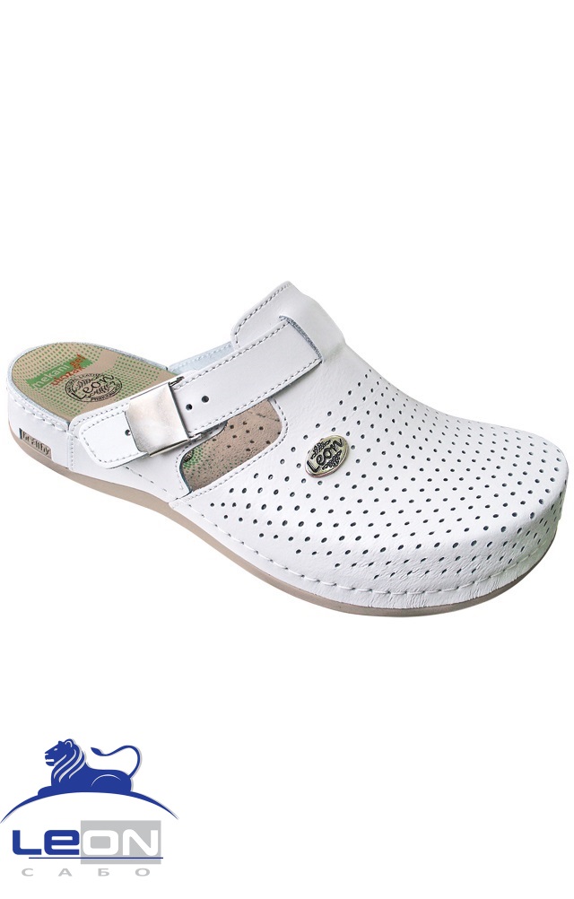 61970 Сабо "Leon" женские белые LEON  Медицинская обувь  размер 40  - Вид №3