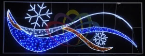 Фигура световая Большая и маленькая снежинка в полете, 4х1.5м SUPERNW СВЕТОВЫЕ ФИГУРЫ 217538 Разноцветный