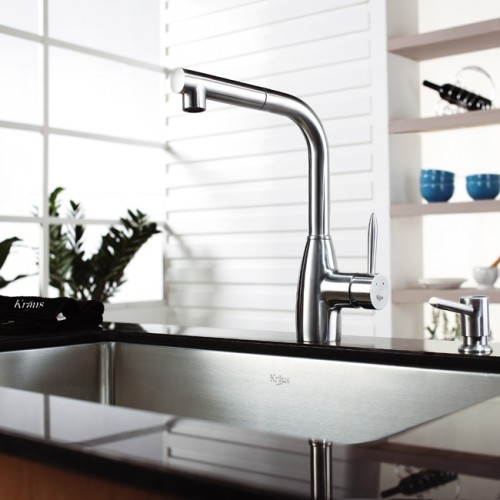 KHU100-30-KPF2140-SD20 Накладная раковина на столешницу  прямоугольная Krausru  - Вид №4