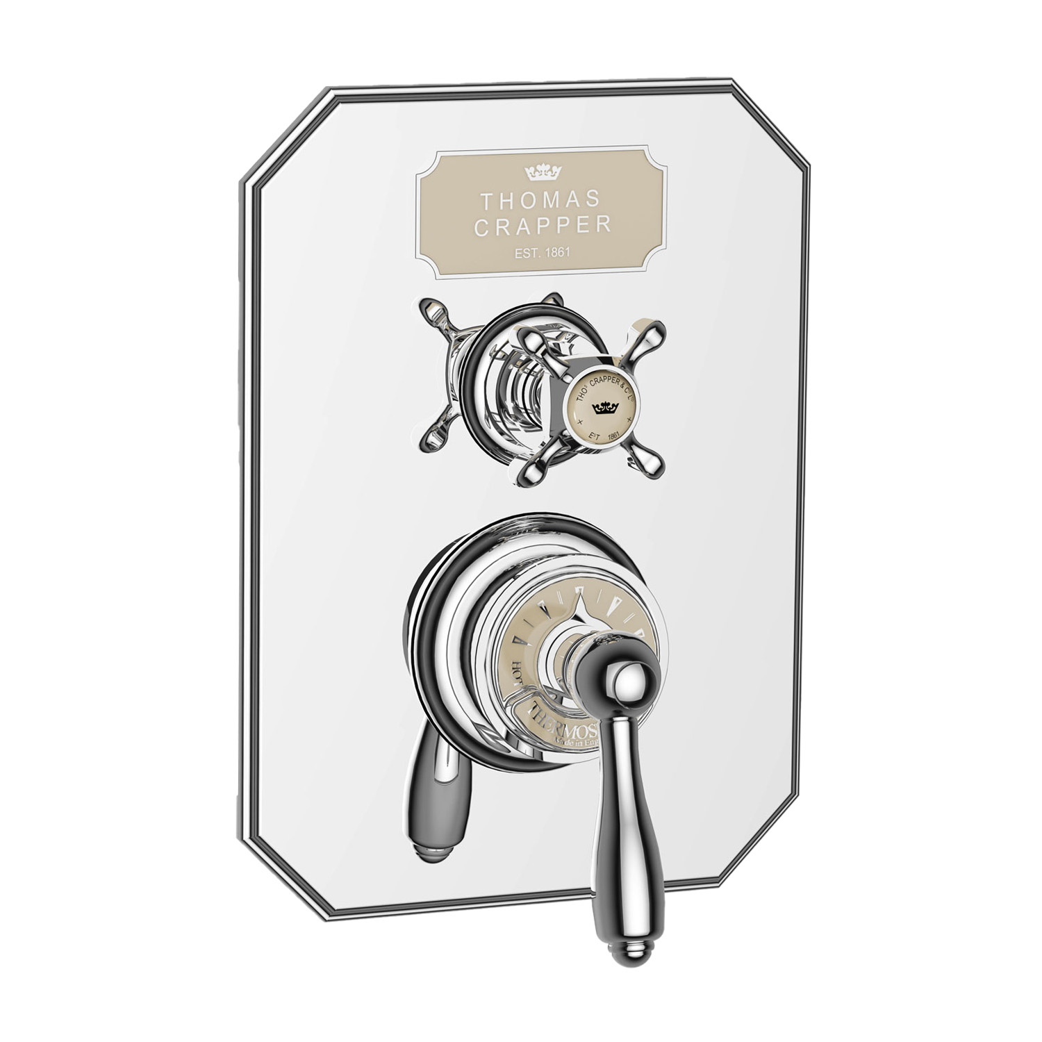 TCOVSH9200PB Ovington Термостатический душ скрытого монтажа двойного назначения Thomas Crapper  - Вид №1