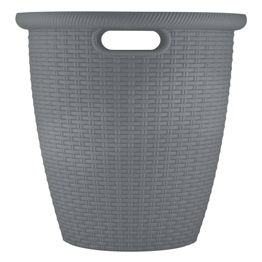 Кашпо для цветов Ingreen Rattan Ø50 27 л вулканический серый 89416383 STLM-2208576 - Вид №1