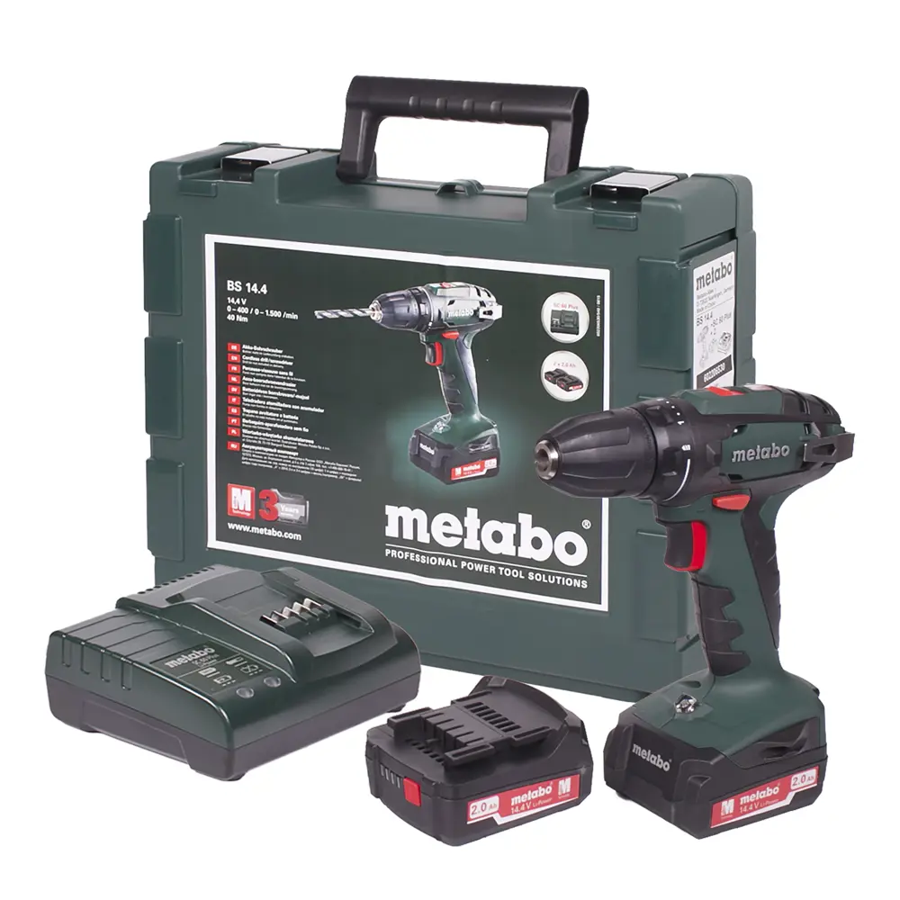 Дрель-шуруповёрт аккумуляторная Metabo BS 14.4 602206530, 14.4 В Li-ion 2х2 Ач 18118875 STLM-2034149  - Вид №2