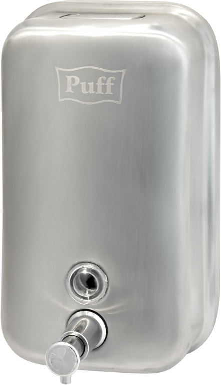 1402.097 Дозатор для жидкого мыла из нерж стали матовый антивандальный 8615m PUFF  - Вид №1