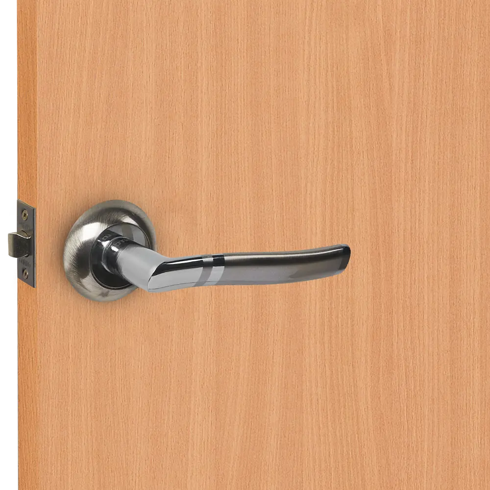 Дверные ручки Punto Jet без запирания цвет матовый никель/хром STLM-2066256 - Вид №5