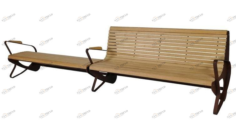 Euroform W Скамейка из дерева с подлокотниками  1010, 1005 