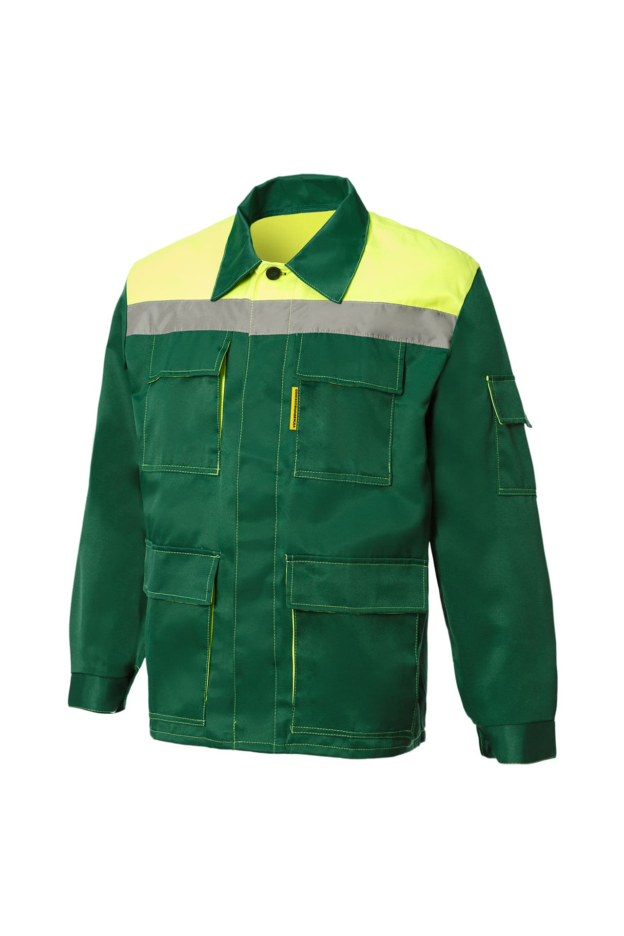 63842 Костюм "Коммунальщик" зеленый лимонный  Летняя спецодежда  размер 56-58/170-176  - Вид №1