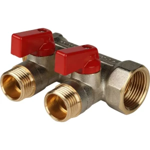 Коллектор Stout на 2 отвода 3/4"x1/2"