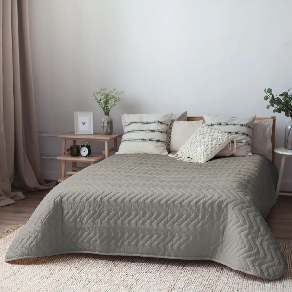 Покрывало Нью 200x240 см микрофибра цвет грейж SEASONS STLM-2198527 - Вид №5