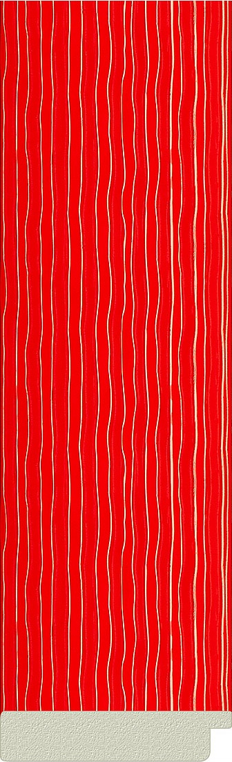 BY 7409 Зеркало в багетной раме - красная волна 89 mm EVOFORM Octagon - Вид №3