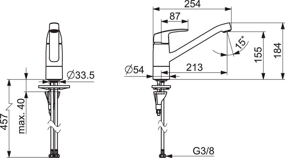 Oras 1030FS Смеситель для кухни 1030FS Safira Хром  - Вид №1