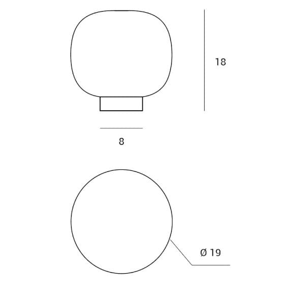 Настольная лампа из опалового стекла с диммером Miloox ARCH-00117007 - Вид №5