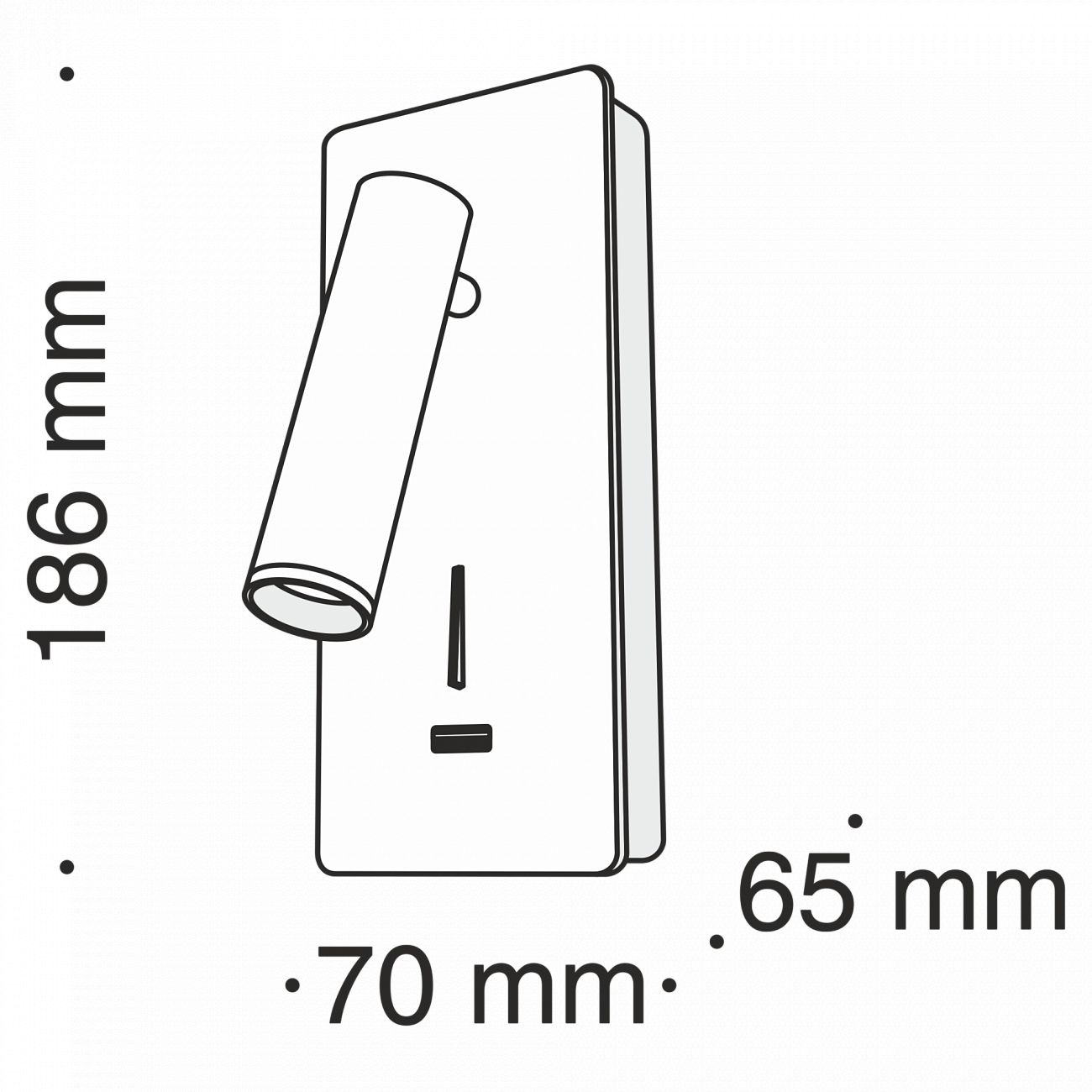 Бра настенное белое 18,6 см Mirax TECHNICAL CEILING & WALL 00-3957384 Белый  - Вид №1