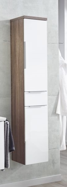 HNA053A7WR(722/161) Puris, высокий шкаф (1 дверь, 1 ящик, 1 ящик с корзиной д/б) 300 правый, цвет белый высокоглянц 