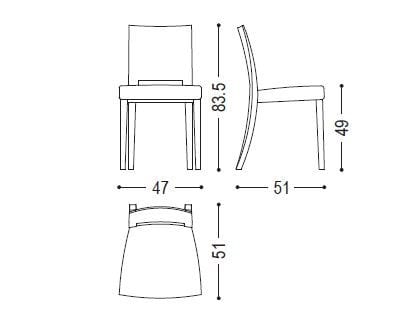 Стул из массива дерева с мягким сиденьем Riva 1920 Pimpinella ARCH-00059741 - Вид №4