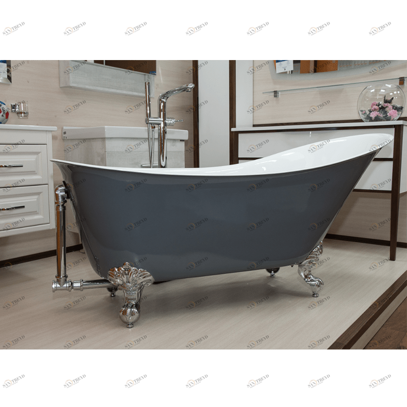 Акриловая ванна "Кондор" на ножках со сливом-переливом (комплектация хром) Radomir 1-01-2-0-1-142