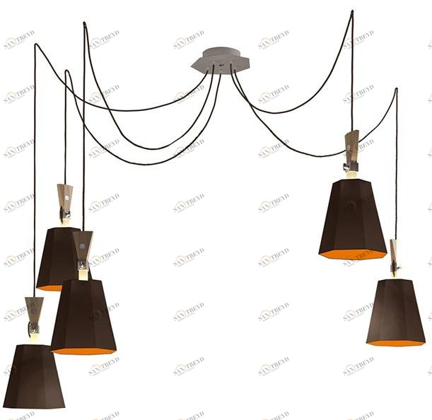 designheure Подвесной светильник из ткани Luxiole Lu5plapmo