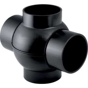 367.265.16.1 Крестовина шаровая Geberit PE 88,5°, соединения 180° смещенные Geberit