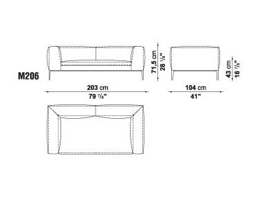 Кожаный диван B&B Italia Michel ARCH-00148502 - Вид №4