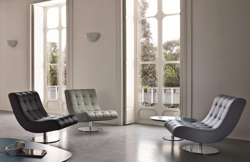 Dall'Agnese Стеганое кожаное кресло с подставкой для ног sun-id-1409643 - Вид №4