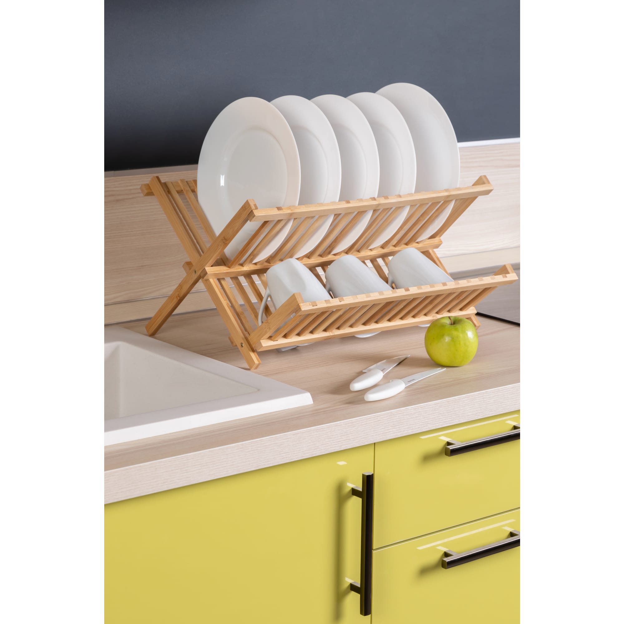 18581472 Сушилка для посуды BAO, 44.5x40x26 см, бамбук Santreyd  - Вид №1
