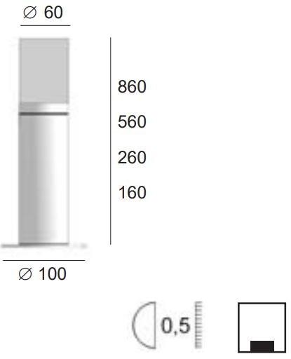 BEL-LIGHTING Столбик из нержавеющей стали Cubix 779  - Вид №1