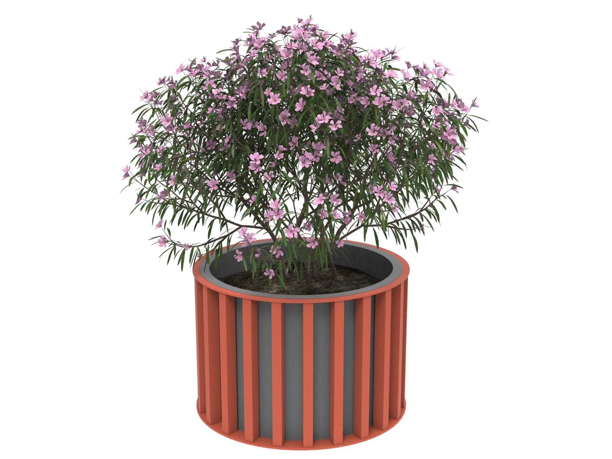 Оцинкованная сталь круглый низкий плантатор Lazzari Динамо ARCH-00115712 - Вид №3