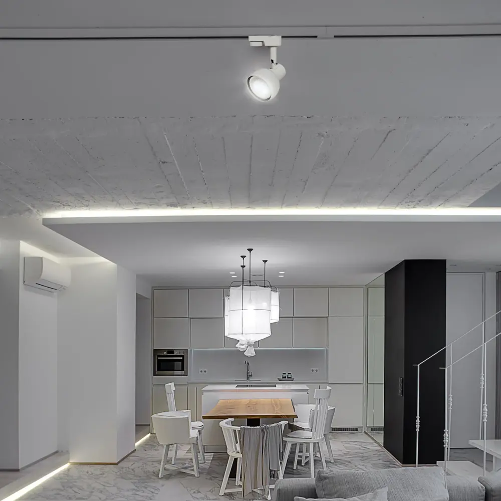 Трековый светильник Volpe Q322 под лампу GU10 цвет белый STLM-2211486 - Вид №9