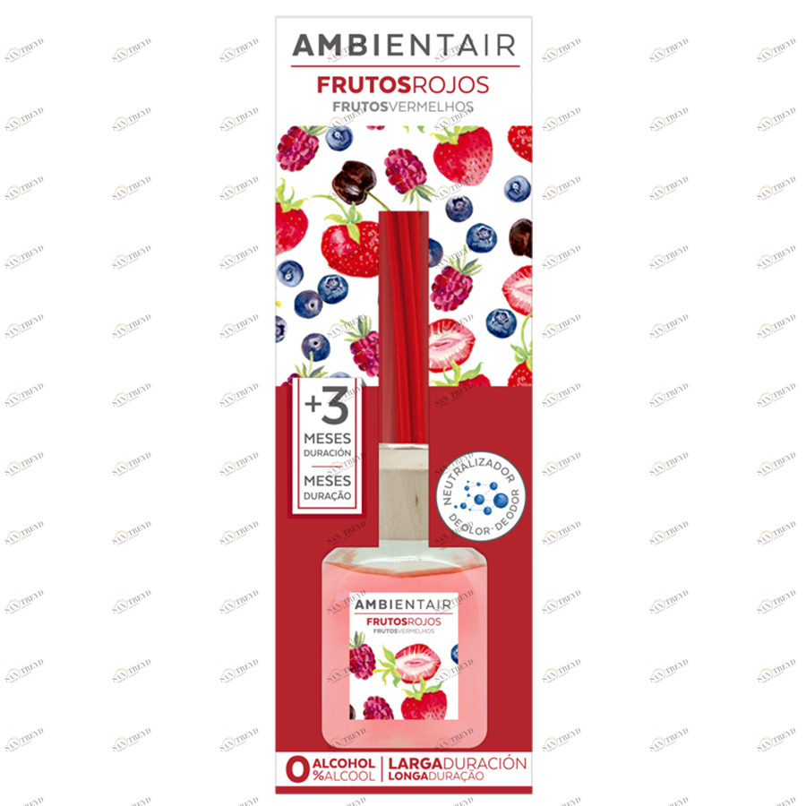 Диффузор ароматический 100 мл "Красные фрукты" AMBIENTAIR  00-3881120 Красный 