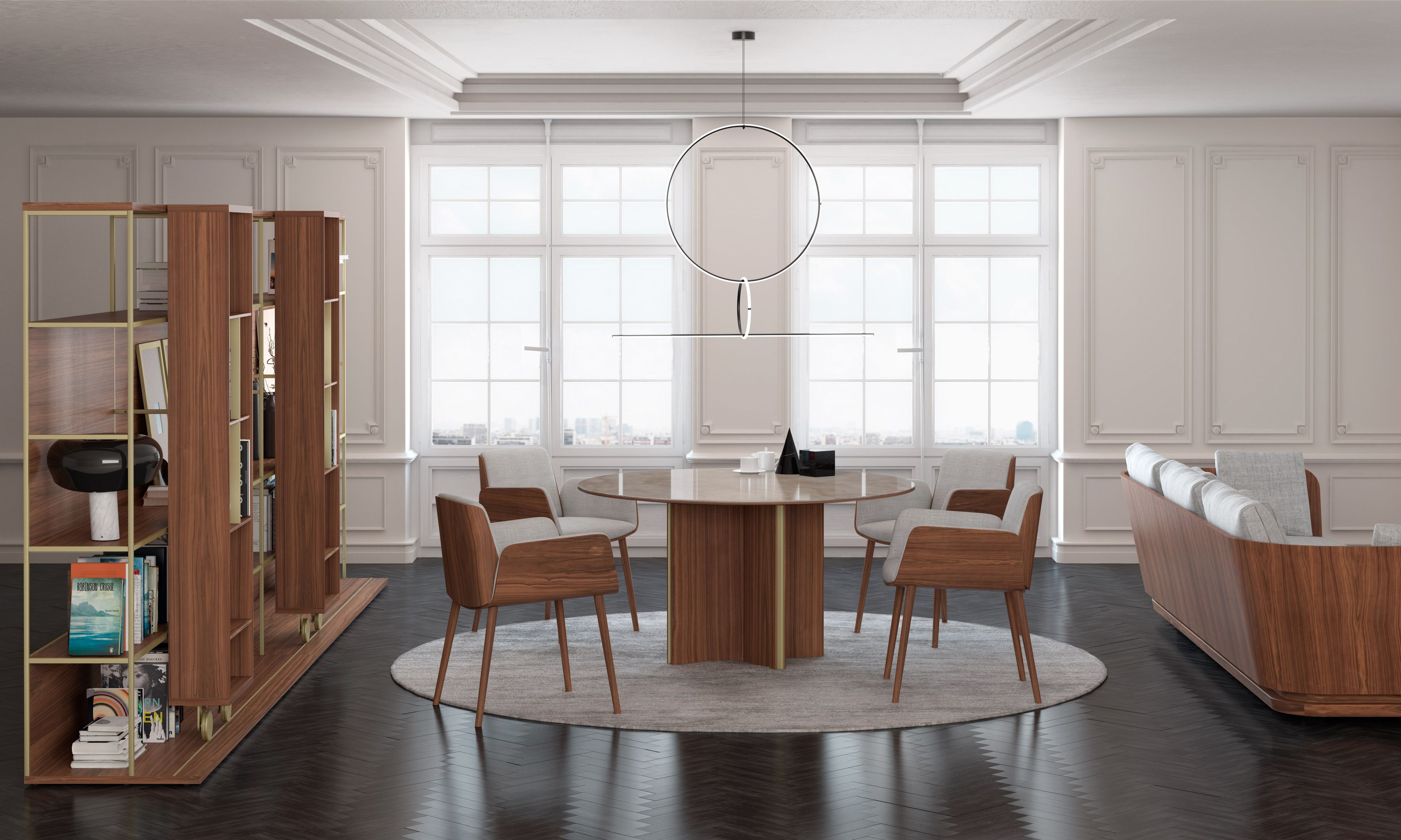 Мягкий тканевый стул с подлокотниками Punt HUG ARCH-00092567 - Вид №14