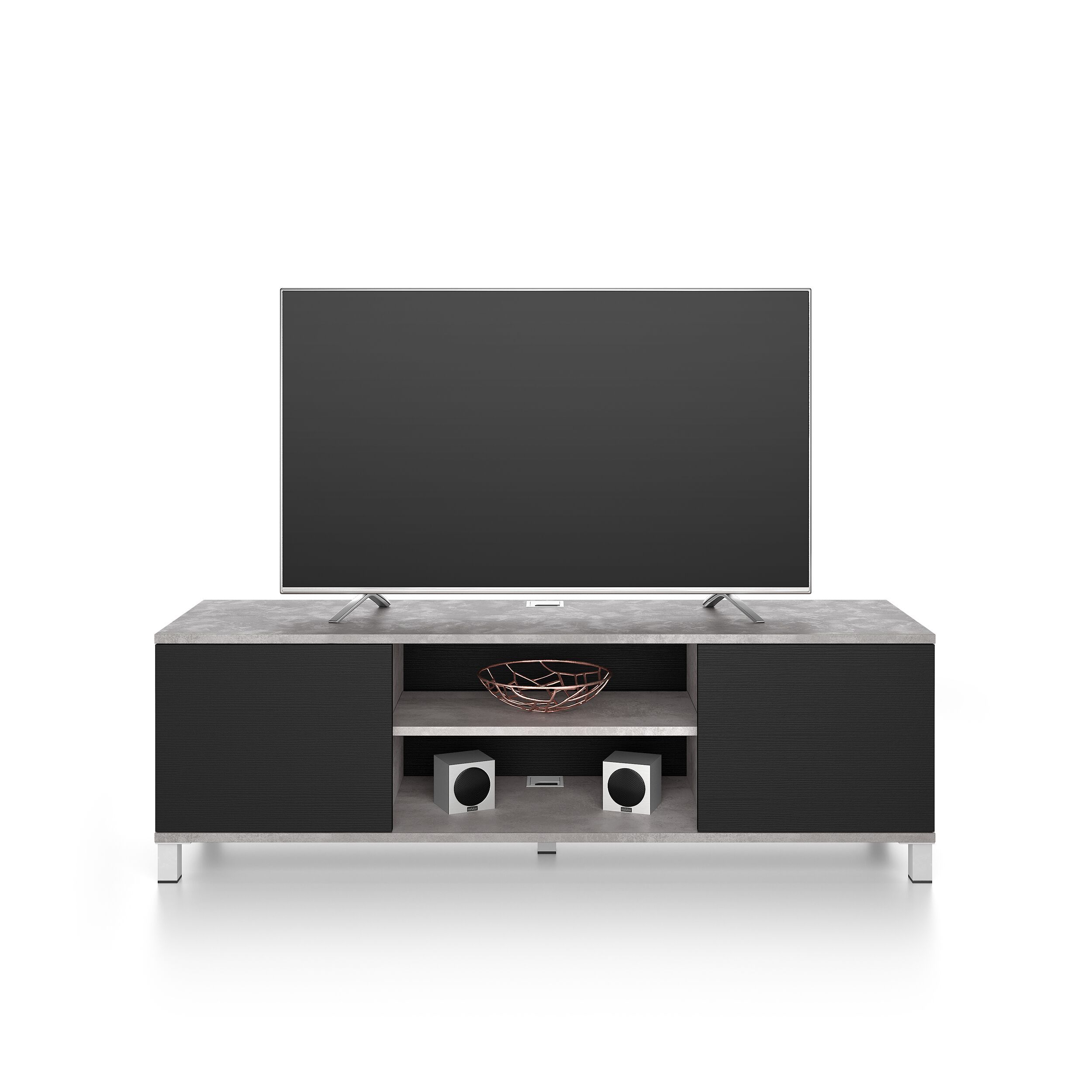 Мебель для телевизора из меламиновой ткани с системой кабельных втулок и распашными дверцами Mobili Fiver Rachele ARCH-00106865 - Вид №18