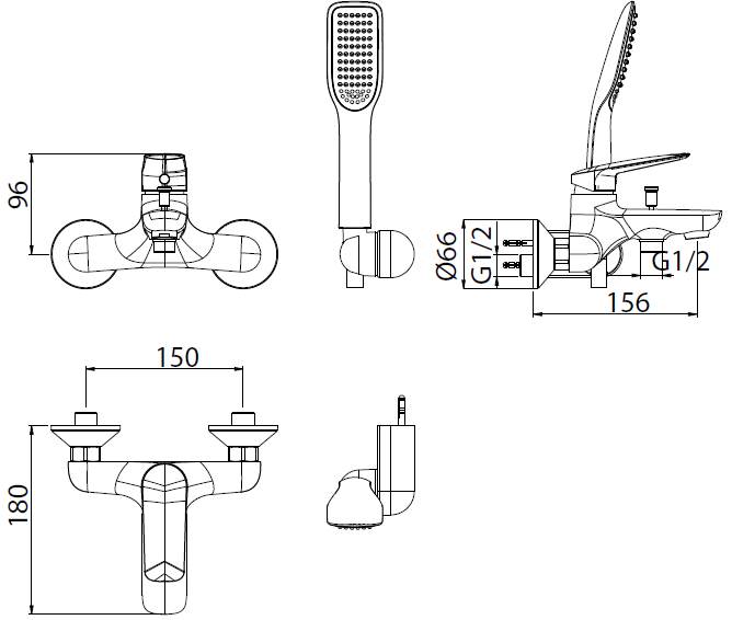 LGA00500 Смеситель M&Z Laguna Santreyd - Вид №1
