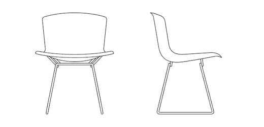Стул с кожаной обивкой Knoll Bertoia ARCH-00106644 - Вид №5