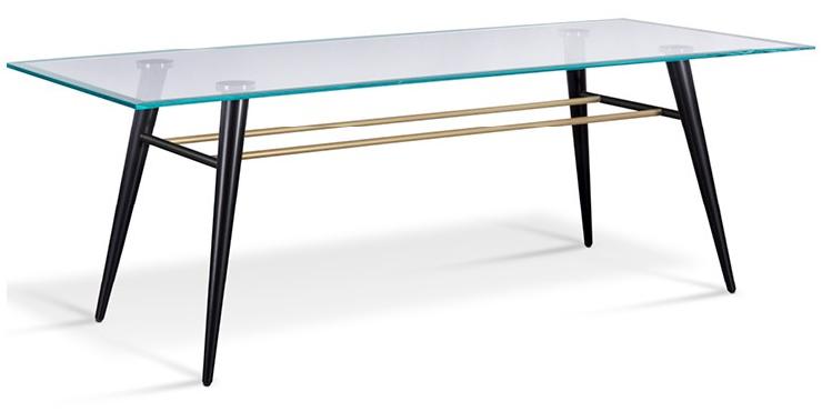 ALMA DESIGN Прямоугольный стол из дерева и стекла Magenta sun-id-1355648 - Вид №1