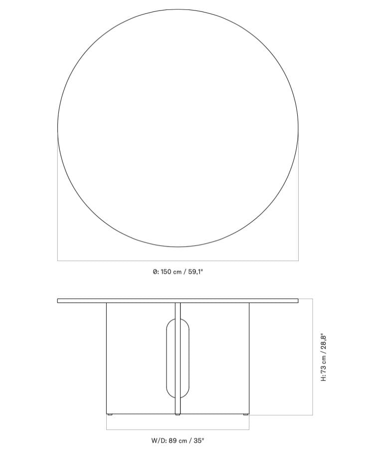 Круглый дубовый стол Audo Copenhagen Androgyne ARCH-00147411 - Вид №26