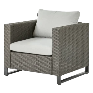 Кресло садовое Naterial Noa Fix 68x62x68 см сталь/искусственный ротанг темно-серый