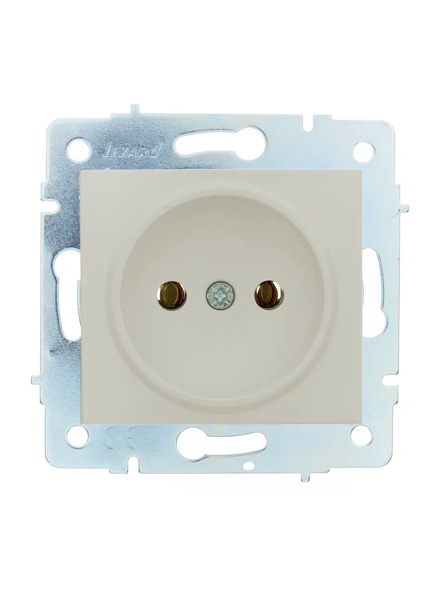 ASTI Розетка б/з ПБТ крем механизм LEZARD 7081-0388-121B - Вид №1