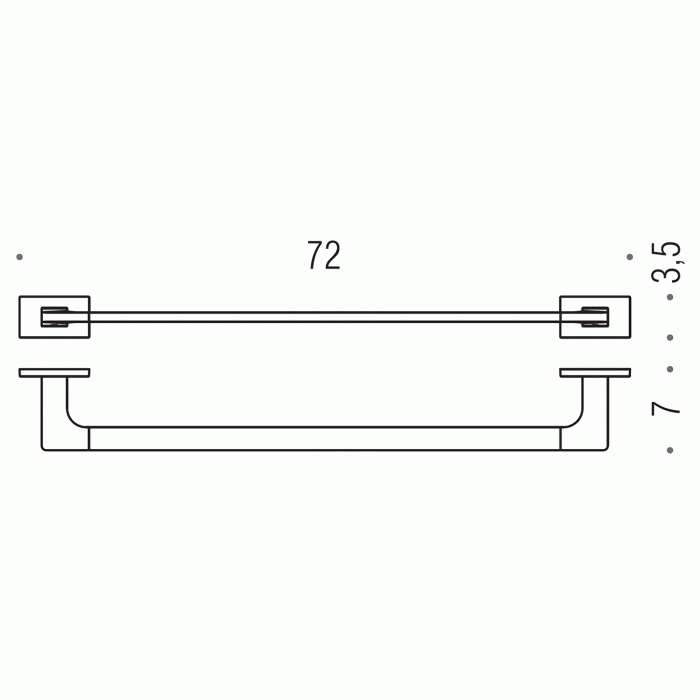 B1611 Полотенцедержатель 72 см COLOMBO LOOK Colombo Design - Вид №1